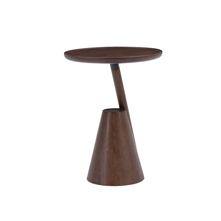 Table d'appoint guéridon MATE Chêne marron foncé WENDELBO