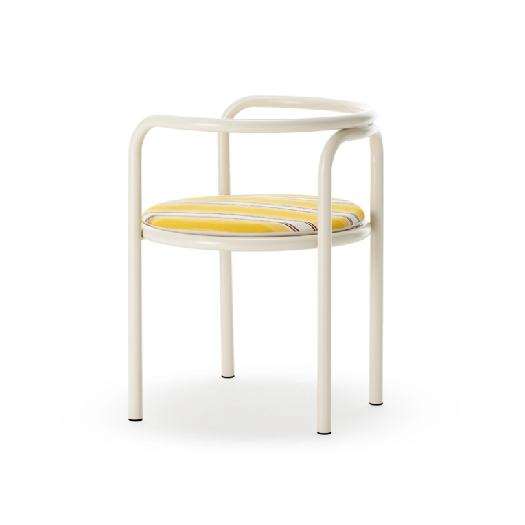 Chaise extérieur Chaise LOCUS SOLUS 1964 Rayures jaunes Como JACQUEMUS & EXTETA