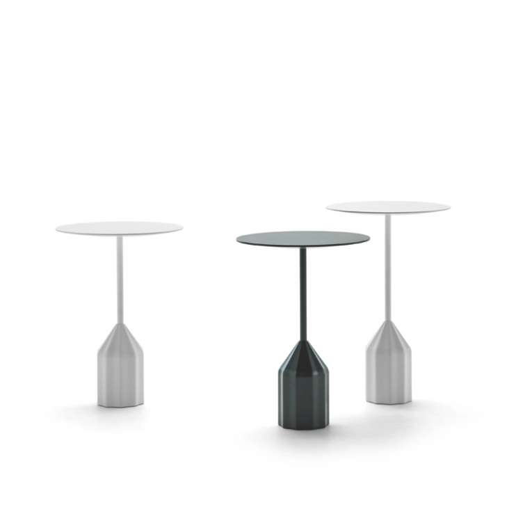 Table d'appoint guéridon BURIN MINI Blanc VICCARBE