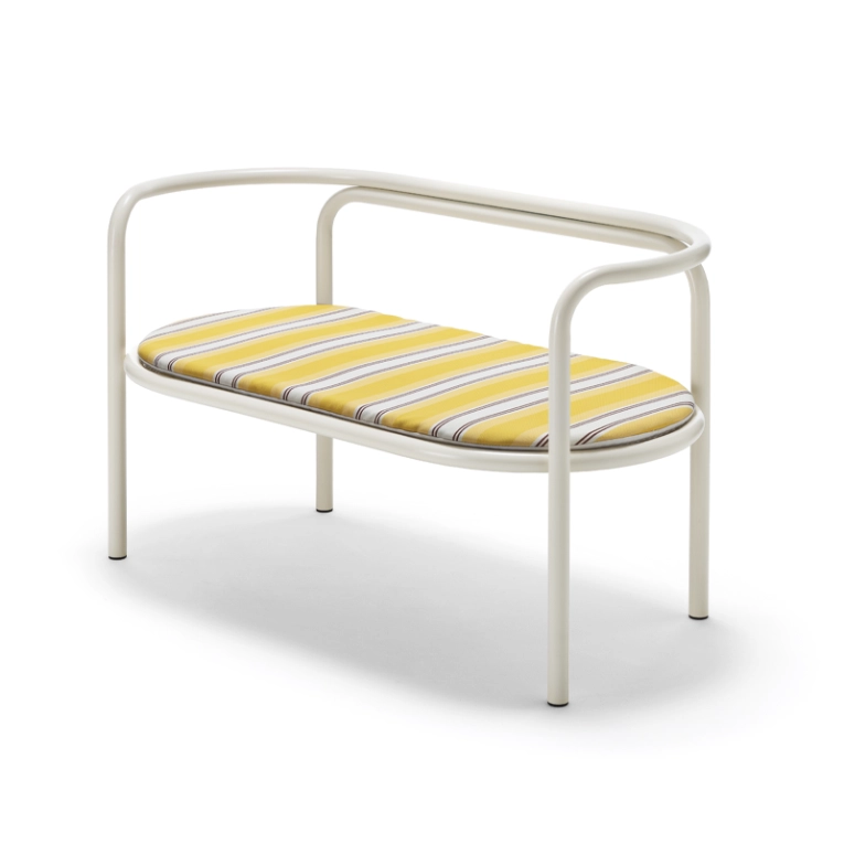 Canapé extérieur Canapé LOCUS SOLUS 1964 Rayures jaunes Como JACQUEMUS & EXTETA