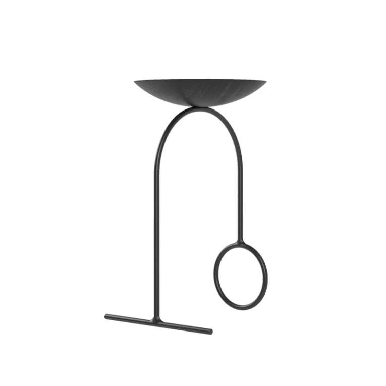 Table d'appoint guéridon GIRO Noir VICCARBE