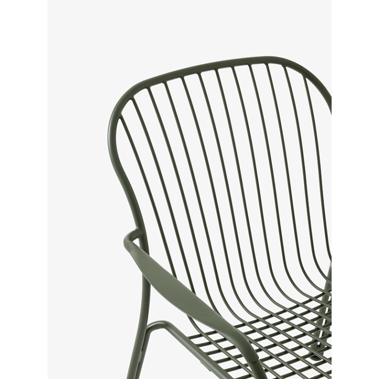 Chaise extérieur Petit fauteuil THORVALD SC95 Vert bronze AND TRADITION