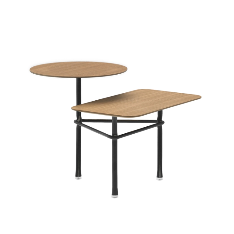 Table d'appoint guéridon TIERS MODELE A Chêne/ noir VICCARBE