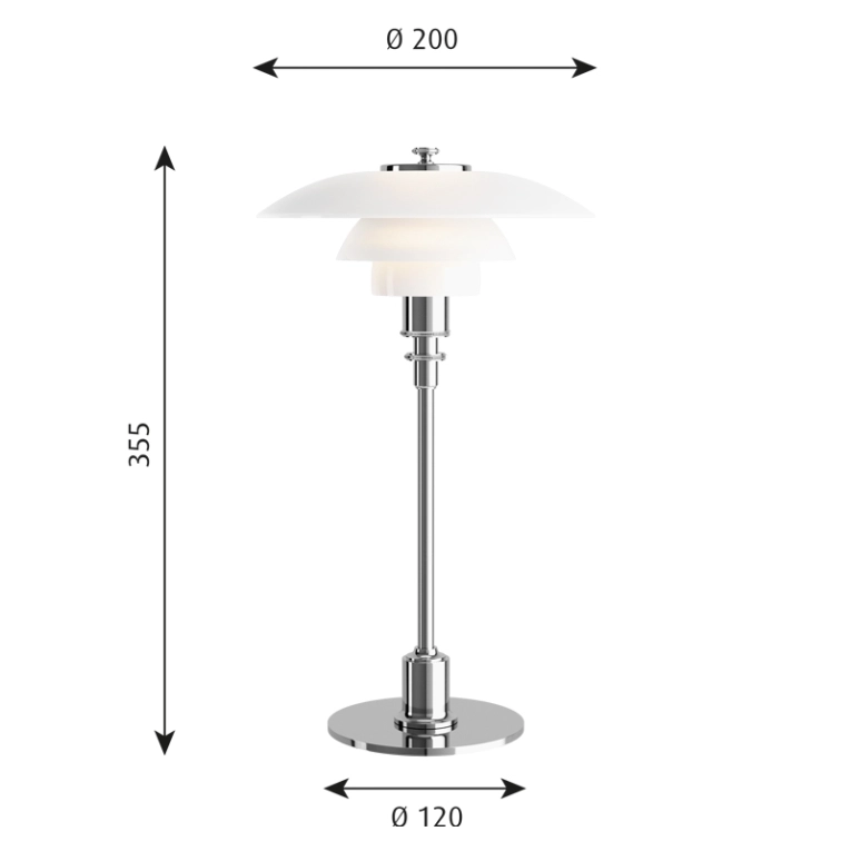 Lampe à poser PH 2/1  Laiton métallisé LOUIS POULSEN