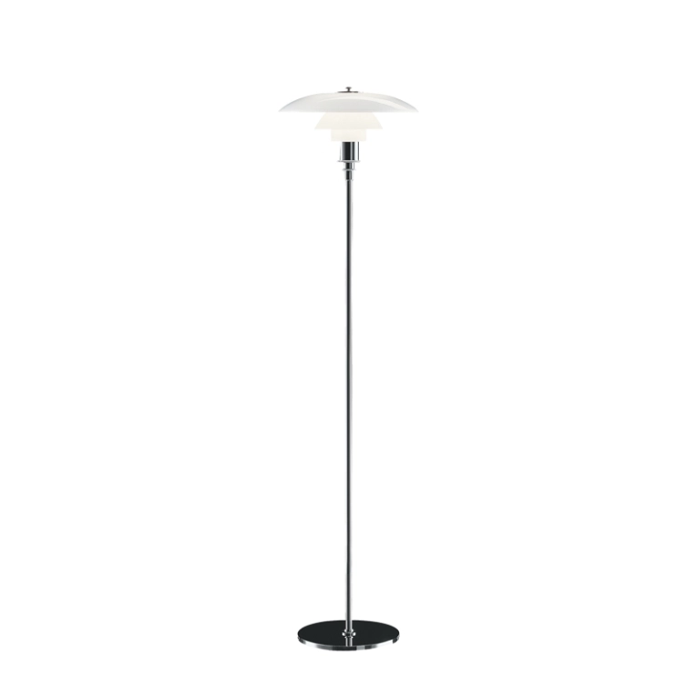 Lampadaire PH 3 ½/2 ½  Chromé haute brillance LOUIS POULSEN