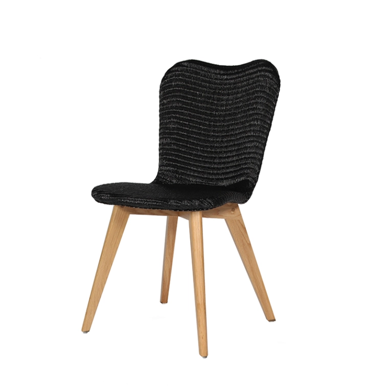 Chaise LILY Base chêne Noir VINCENT SHEPPARD