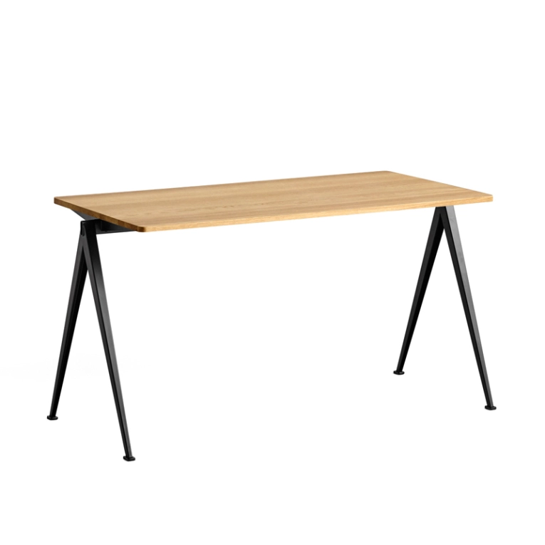 Table PYRAMID 01 Chêne laqué clair/ noir HAY