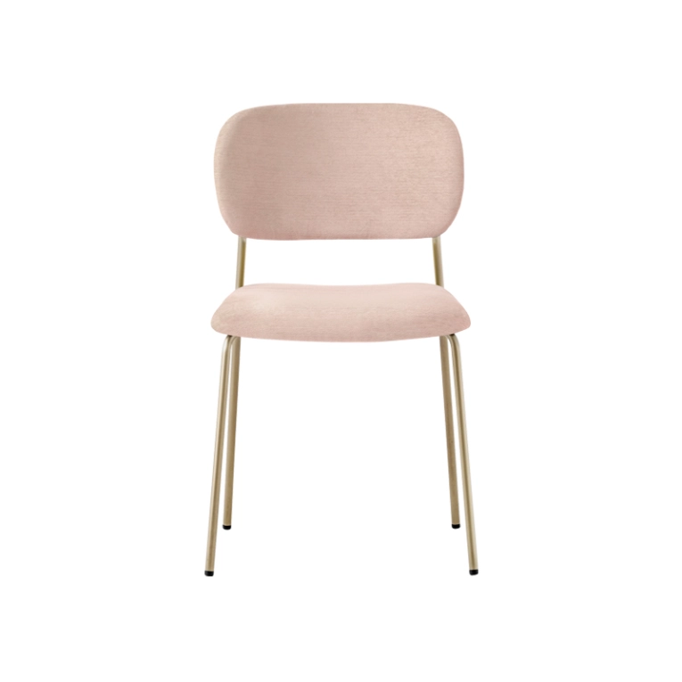 Chaise JAZZ 3719 Lot de 2 Rose G182/ laiton PEDRALI
