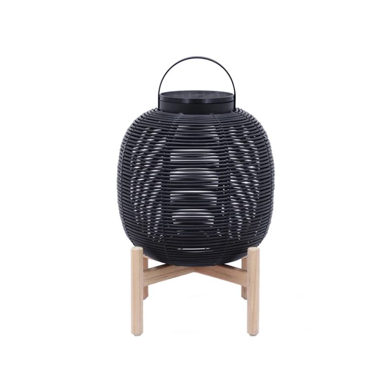 Luminaire extérieur Lanterne TIKA base bois 35x59 Noir VINCENT SHEPPARD