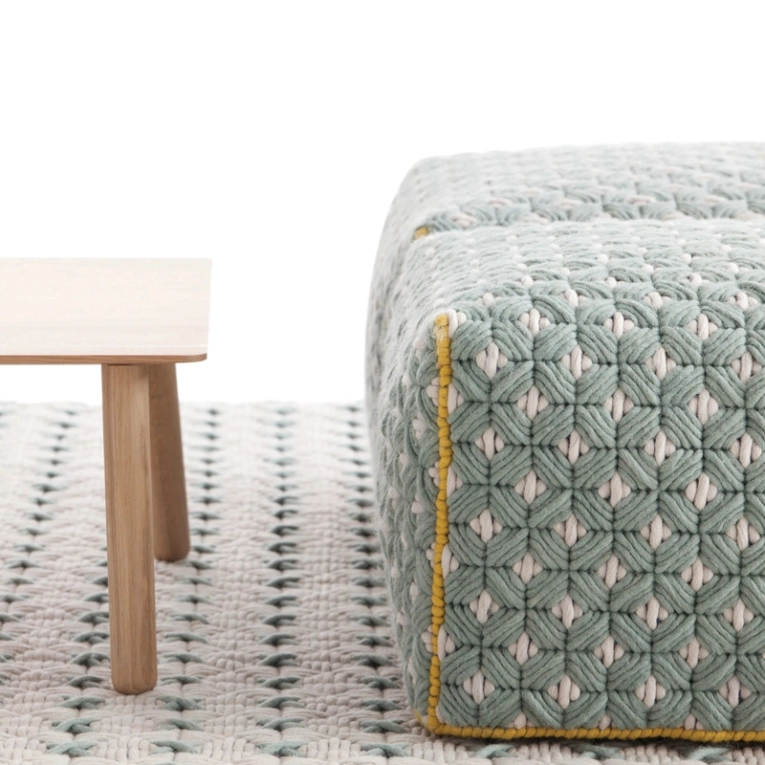 Pouf SILAÏ 61x61 Céladon GAN