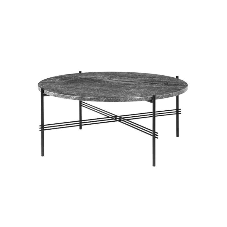 Table basse TS COFFEE Ø 80 Marbre Emperador gris GUBI