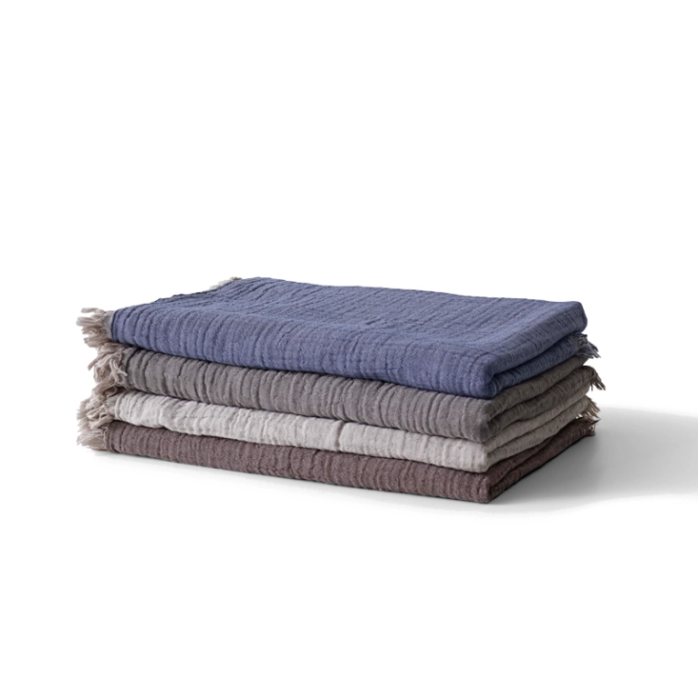 Plaid Plaid COTTON THROW SC32 Nuage & Ardoise AND TRADITION
