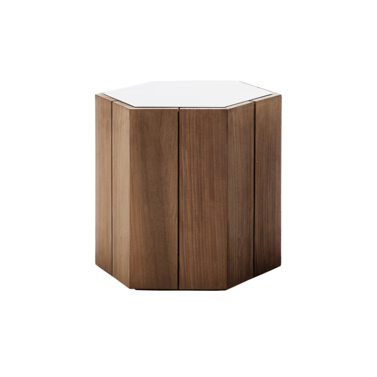 Table basse extérieur Table d'appoint HEXAGON Lin TRIBU