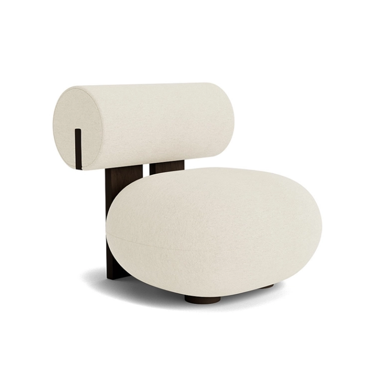 Fauteuil HIPPO Barnum Bouclé 24/ chêne fumé foncé NORR11