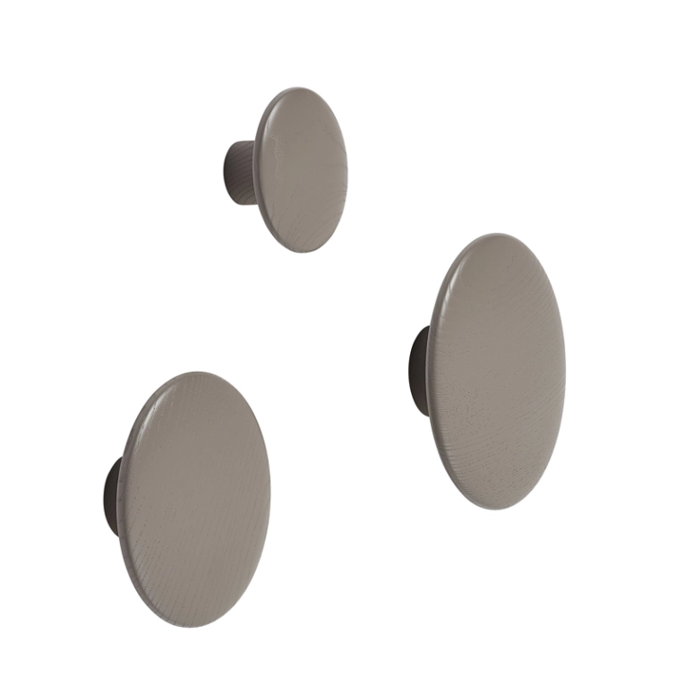 Patère Design Patère DOTS Ø 13 Taupe MUUTO