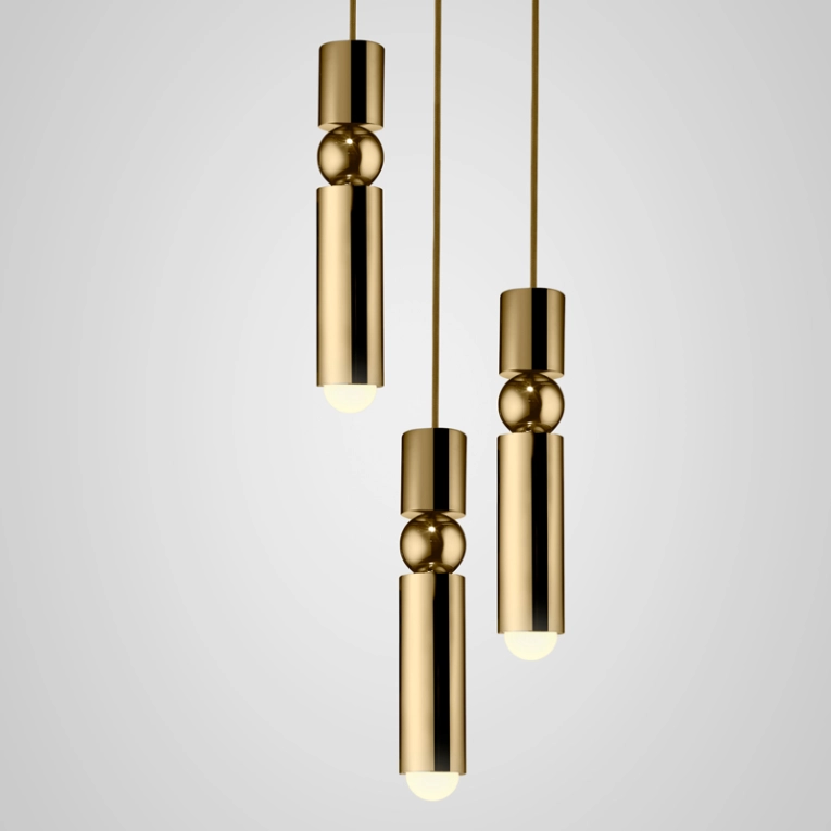 Suspension FULCRUM CHANDELIER 3 PIECES Laiton poli LEE BROOM