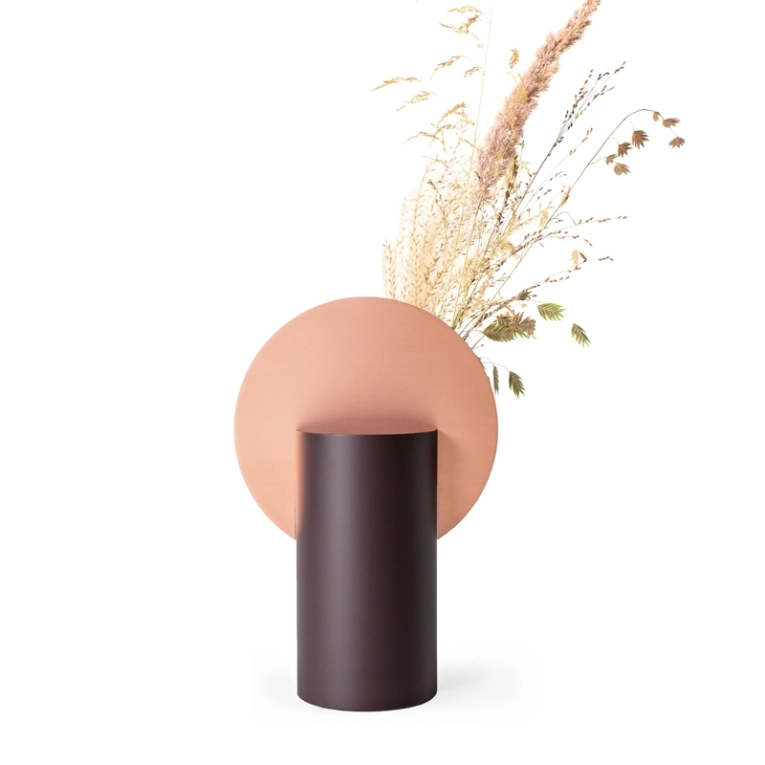 Vase Vase MALEVICH CS7 Rouge sangria et cuivre NOOM HOME