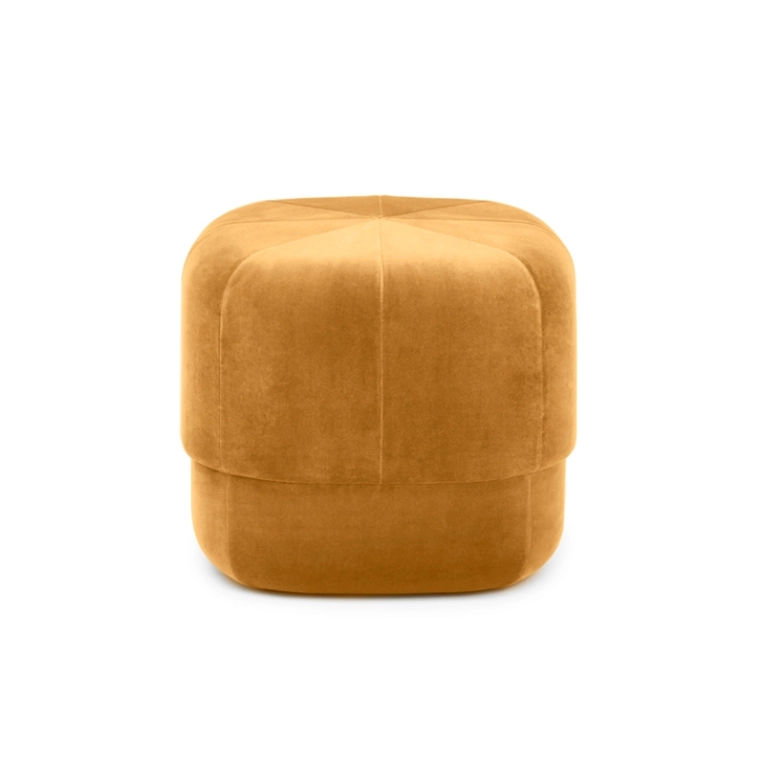 Pouf CIRCUS Small Velours jaune Normann Copenhagen