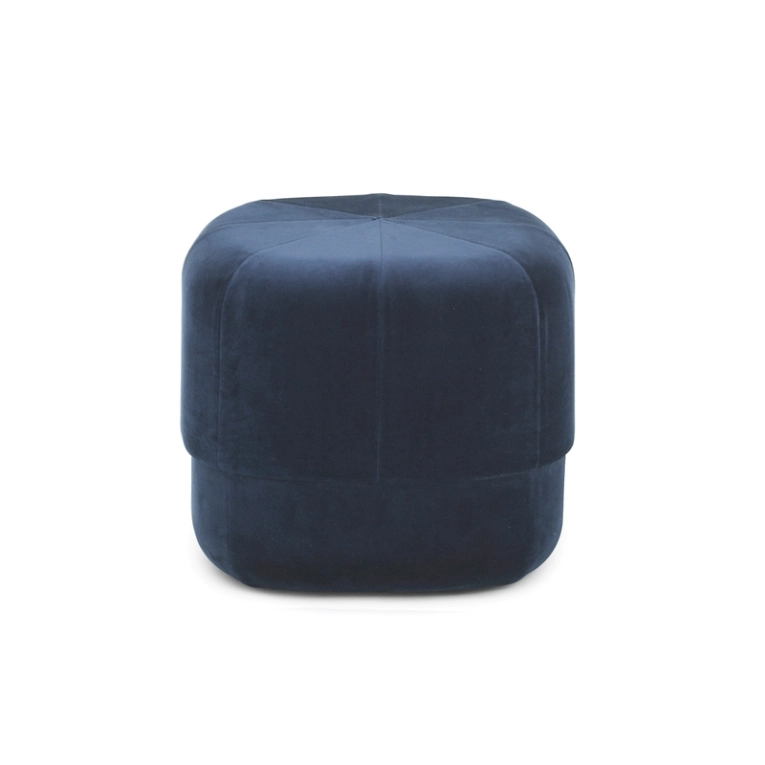 Pouf CIRCUS Small Velours bleu foncé Normann Copenhagen