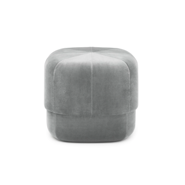 Pouf CIRCUS Small Velours gris Normann Copenhagen