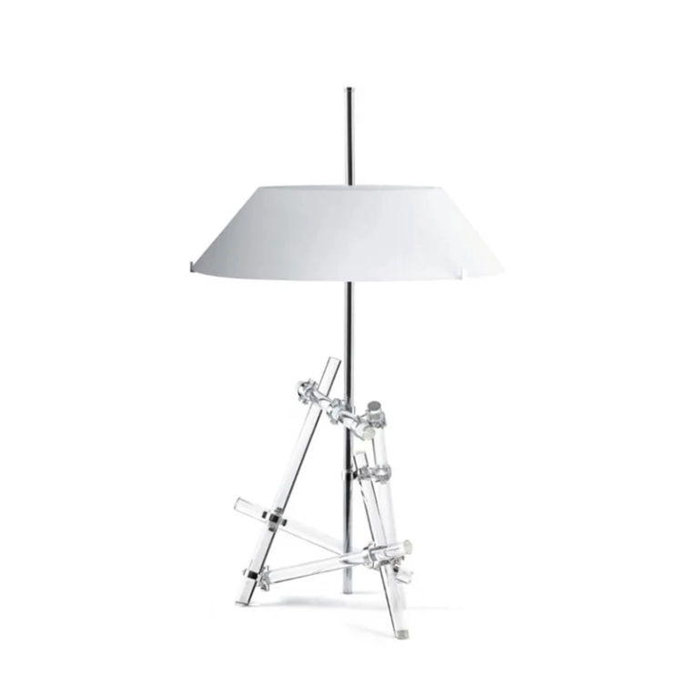 Lampe à poser ASHANGHAI Chrome/ blanc FONTANA ARTE