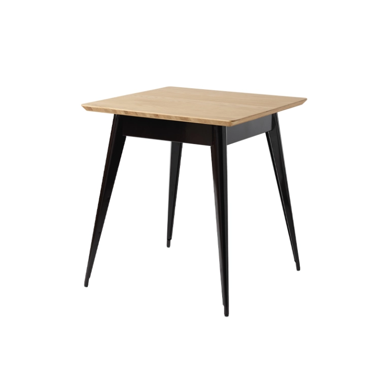 Table Table 55 70x70 plateau chêne Noir TOLIX