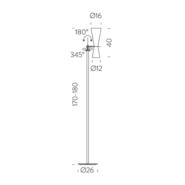 Lampadaire PARLIAMENT Blanc/gris NEMO LIGHTING