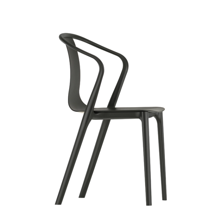 Chaise BELLEVILLE ARMCHAIR plastique Noir VITRA