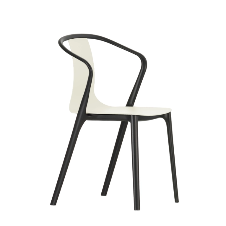 Chaise BELLEVILLE ARMCHAIR plastique Crème VITRA