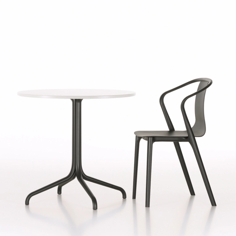 Chaise BELLEVILLE ARMCHAIR plastique Bleu de mer VITRA