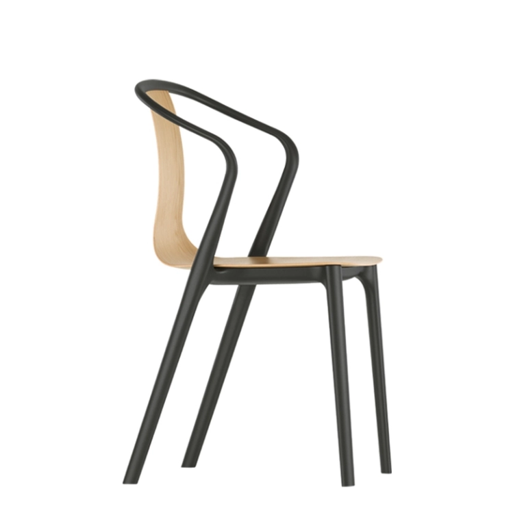 Chaise BELLEVILLE ARMCHAIR bois Chêne naturel VITRA