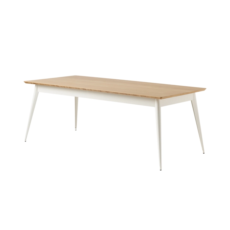 Table Table 55 200x95 plateau chêne Blanc pur TOLIX