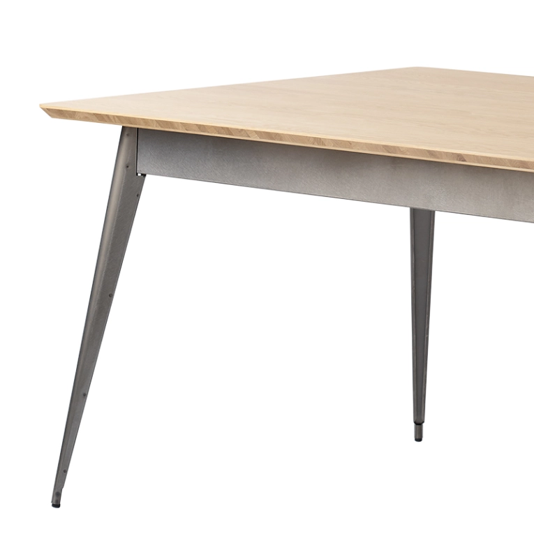 Table Table 55 200x95 plateau chêne Brut verni TOLIX