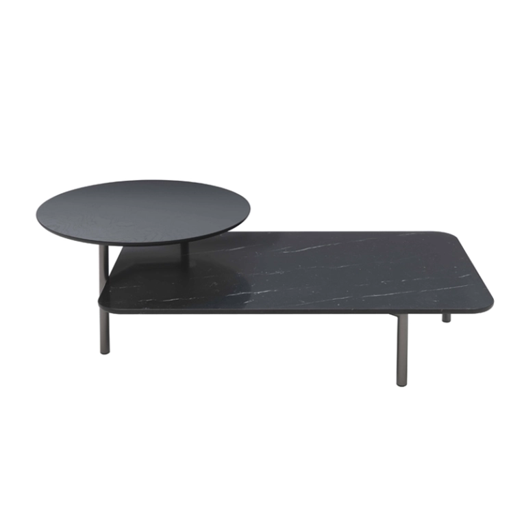 Table basse BITOP marbre Noir COEDITION