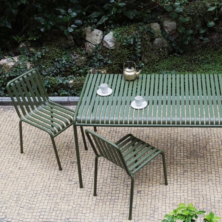 Chaise extérieur PALISSADE Gris clair HAY