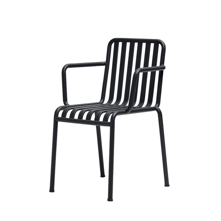 Chaise extérieur PALISSADE avec accoudoirs Anthracite HAY