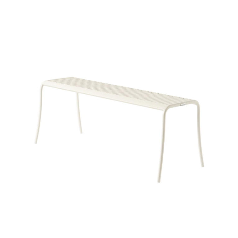 Banc extérieur Banc PATIO LAMES  Blanc perlé TOLIX