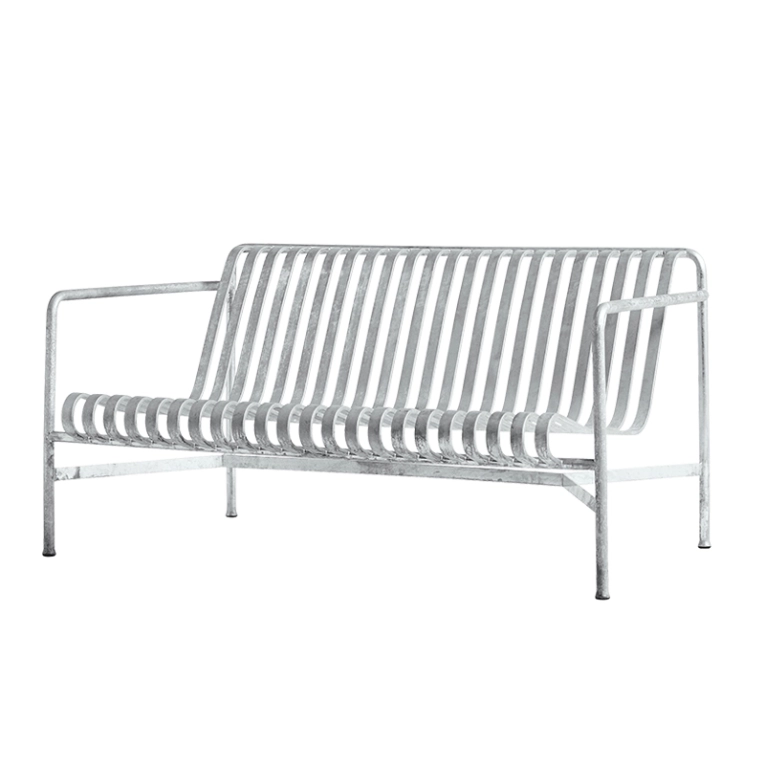 Banc PALISSADE LOUNGE L139 Galvanisé HAY