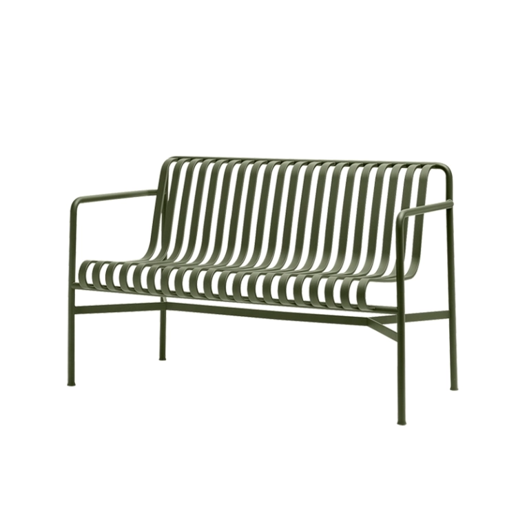 Banc extérieur PALISSADE L128 Vert olive HAY
