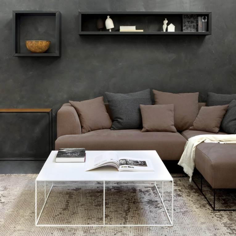 Table basse SLIM IRONY LOW TABLE Blanc demi-opaque ZEUS