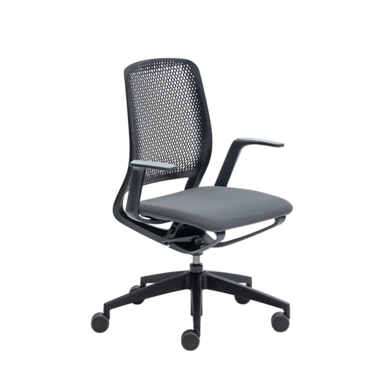 Fauteuil de bureau SE:MOTION assise rembourrée Anthracite 60025/ structure noire SILVERA PRO