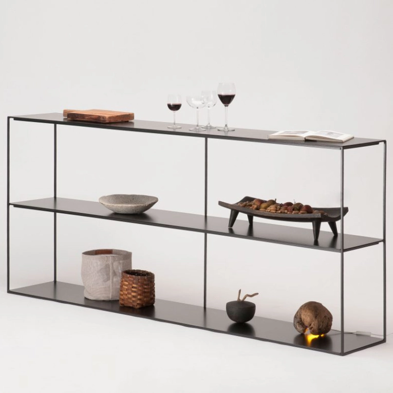 Etagère SLIM IRONY SIDEBOARD Noir cuivré sablé ZEUS