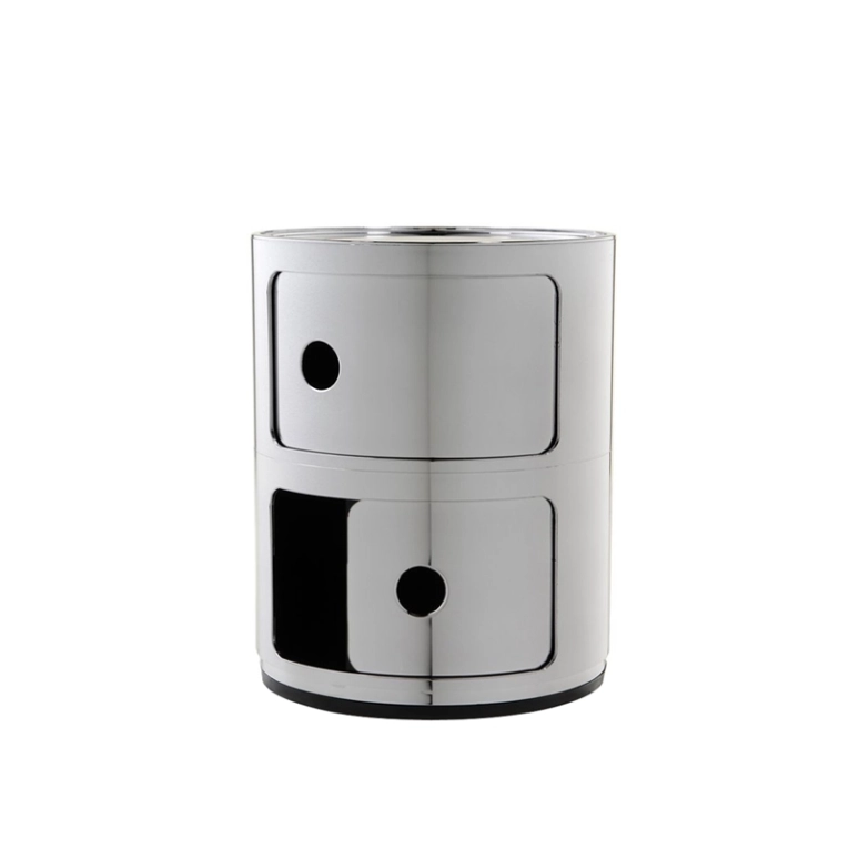 Meuble de rangement COMPONIBILI métallisé 2 portes Chrome KARTELL