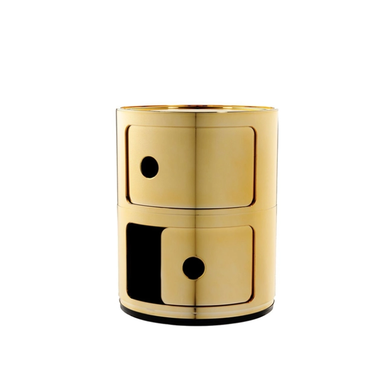 Meuble de rangement COMPONIBILI métallisé 2 portes Or KARTELL