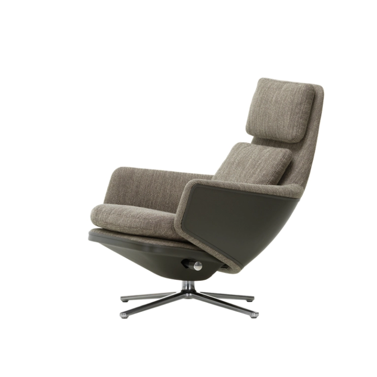 Fauteuil GRAND RELAX Tissu Poivre mélange 10/ gris ombra 61 VITRA