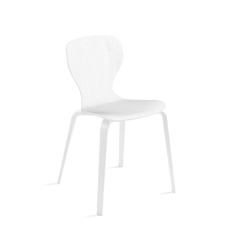 Chaise EARS pieds bois Blanc VICCARBE