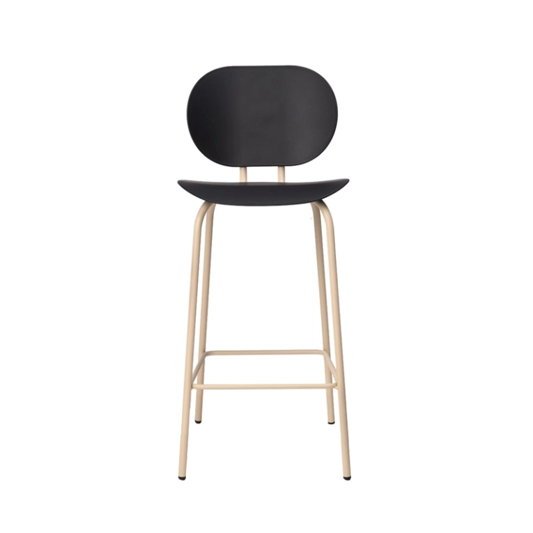 Tabouret haut HARI polypropylène Noir/ époxy lin ONDARRETA
