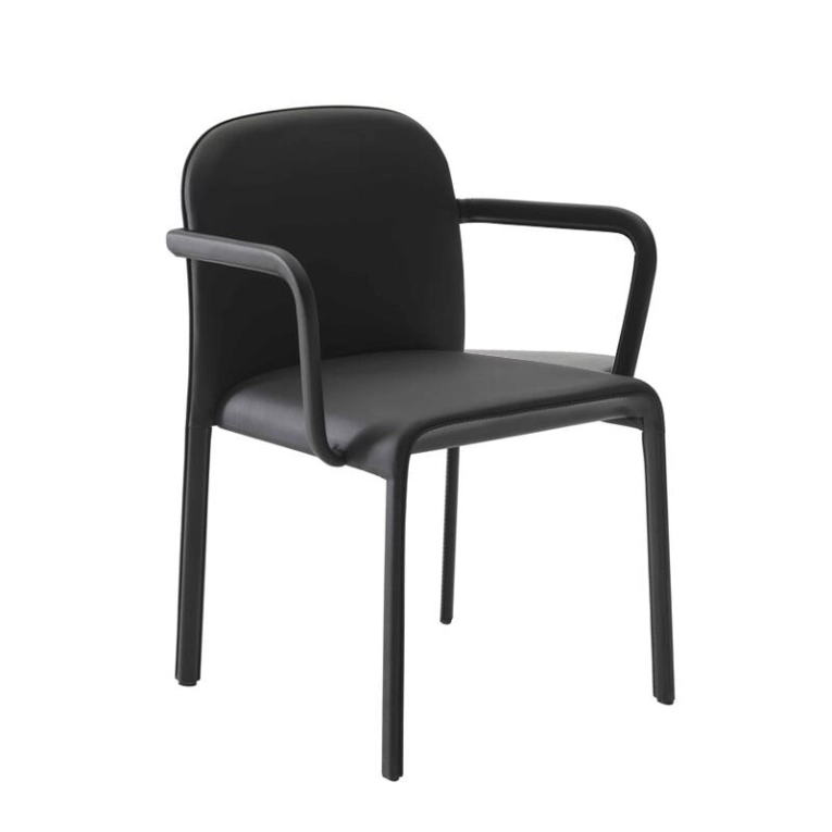 Chaise SCALA avec accoudoirs Noir COEDITION