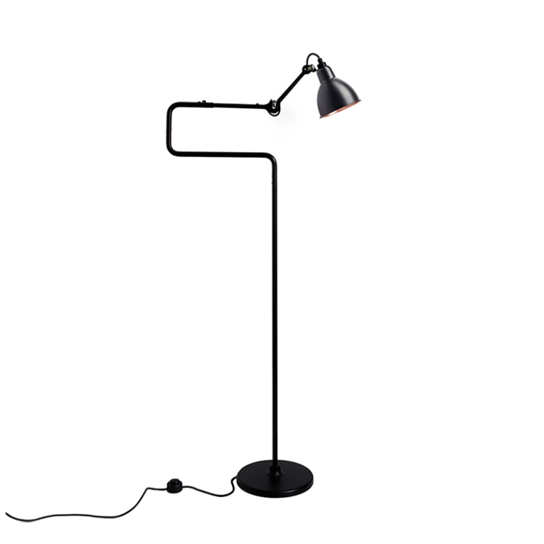 Lampadaire GRAS N°411 Noir/ intérieur cuivre DCW EDITIONS