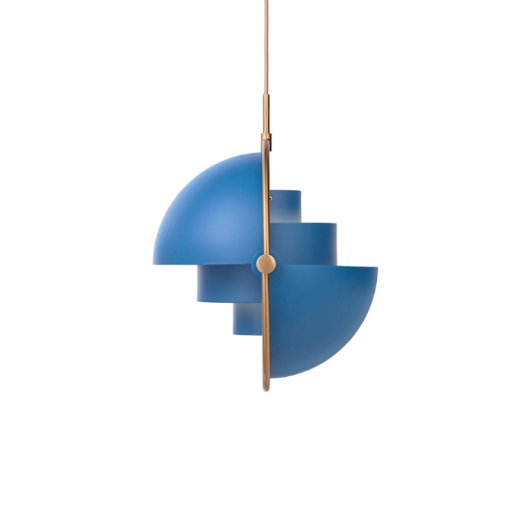 Suspension MULTI-LITE Laiton/ bleu GUBI